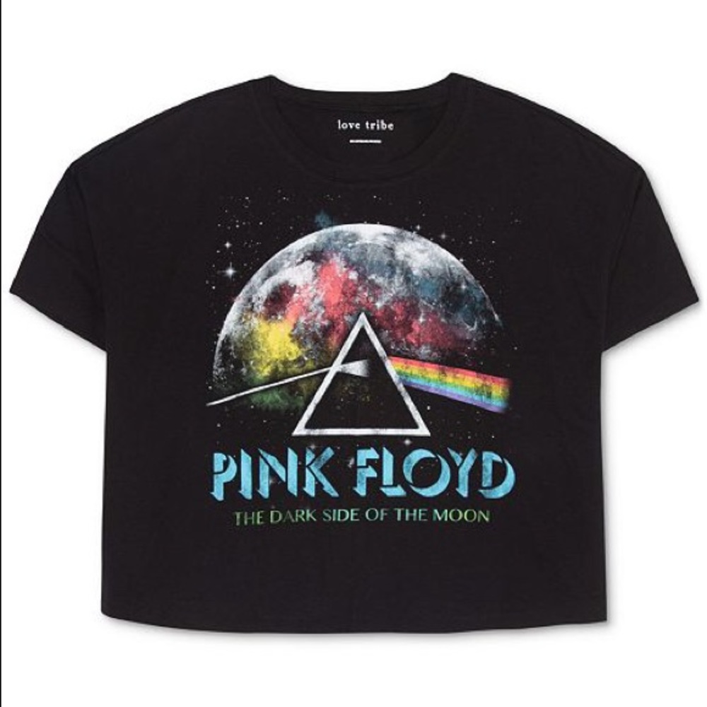 Pink Floyd Cotton Cropped T Shirt plus size nwt